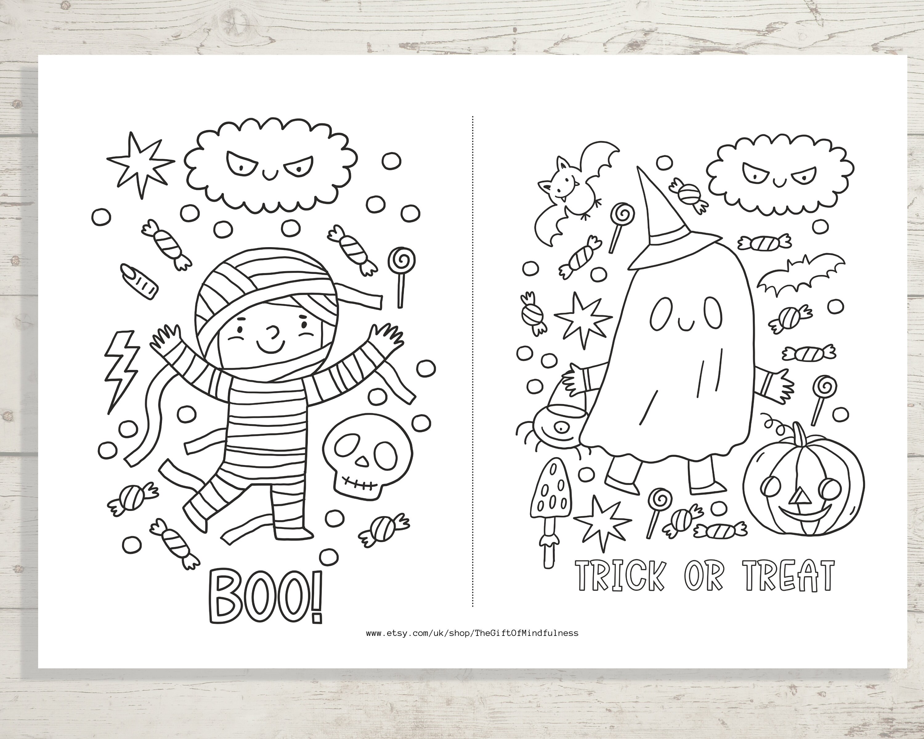 Printable Halloween Colouring Pages Halloween Coloring - Etsy UK
