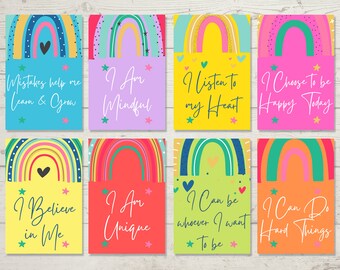 Tarjetas de afirmación positiva para niños / Descarga instantánea