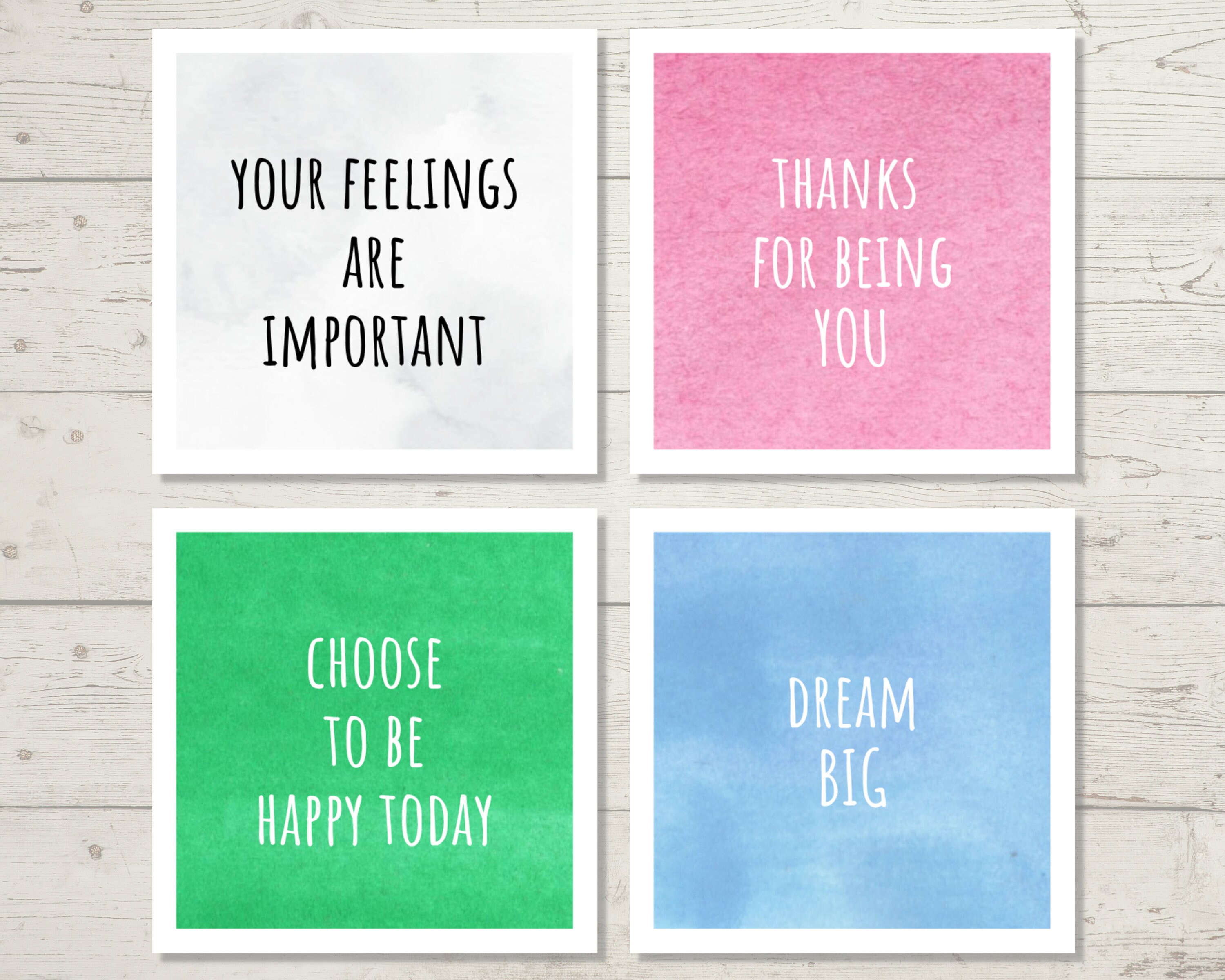 Printable Positivity Cards, Mini Affirmations Cards and Encouragement ...