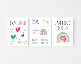 Positieve affirmatieposters - set van 3 | Direct downloaden, meerdere formaten