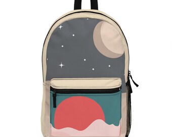 Boho Night and Day  Backpack School Travel Hiking Laptop Everyday Casual Backpack