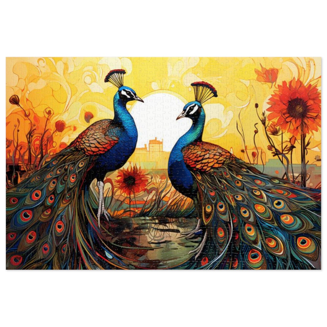 A Pair of Beautiful Peacocks Jigsaw Puzzle 1000piece Family Game Night