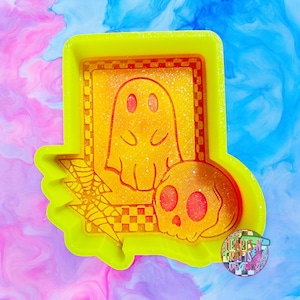 Ghost Checkered Card Silicone Mold