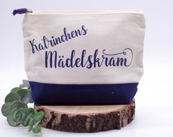 Kosmetiktäschchen personalisiert / Tasche Mädelskram / Täschchen für Schminksachen mit Namen / Täschchen für beste Freundin