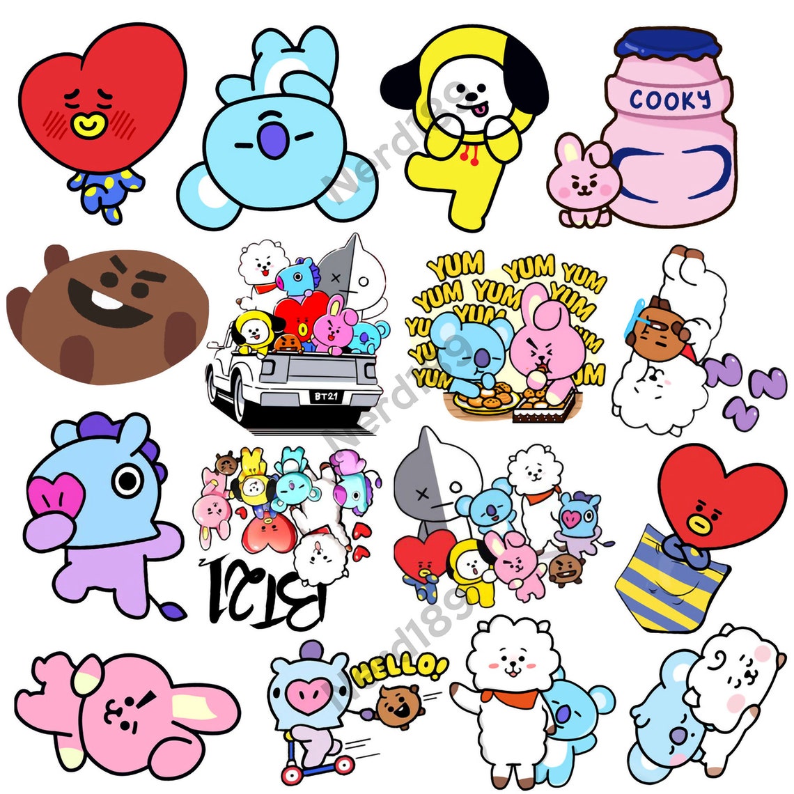 BTS Stickers Printable Cute