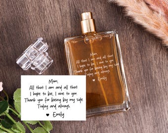 Personalized Perfume Bottle Gift for Mom - Custom Mom Refillable Perfume Bottle, Ideal Mother of The Bride Gift, Thank you Gift Wedding Day