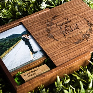 Personalised Wedding Gift Keepsake Box - Personalised Engagement Box -  Personalised Wooden Memory Box