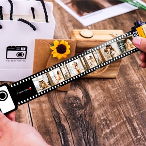 Personalized Film Roll Keychain Photo Film Camera Roll Keychain Album Anniversary Gift for Him or Her, Father&#39;s Day gift,Graduation gift
