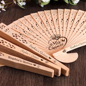 Personalized Mis Quince Años Fan Custom Birthday Favors Quinceañera Party Favors Sweet Halloween Gifts Personalized Wedding Hand Fans