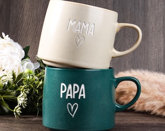 Personalized Engraved Ceramic Mug, Custom Wedding Mugs, Engagement Gifts, Wedding Gifts for Couple, Bridal Shower Gift, Anniversary Gift