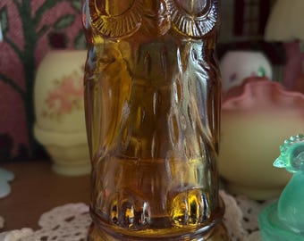 Mosser Amber Owl Fairy Lamp