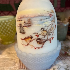 Fenton Birds of Winter - Etsy