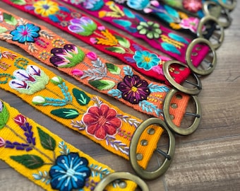 Embroidered Peruvian Belt, Made of Wool, Naturally Dyed, Artisan Made