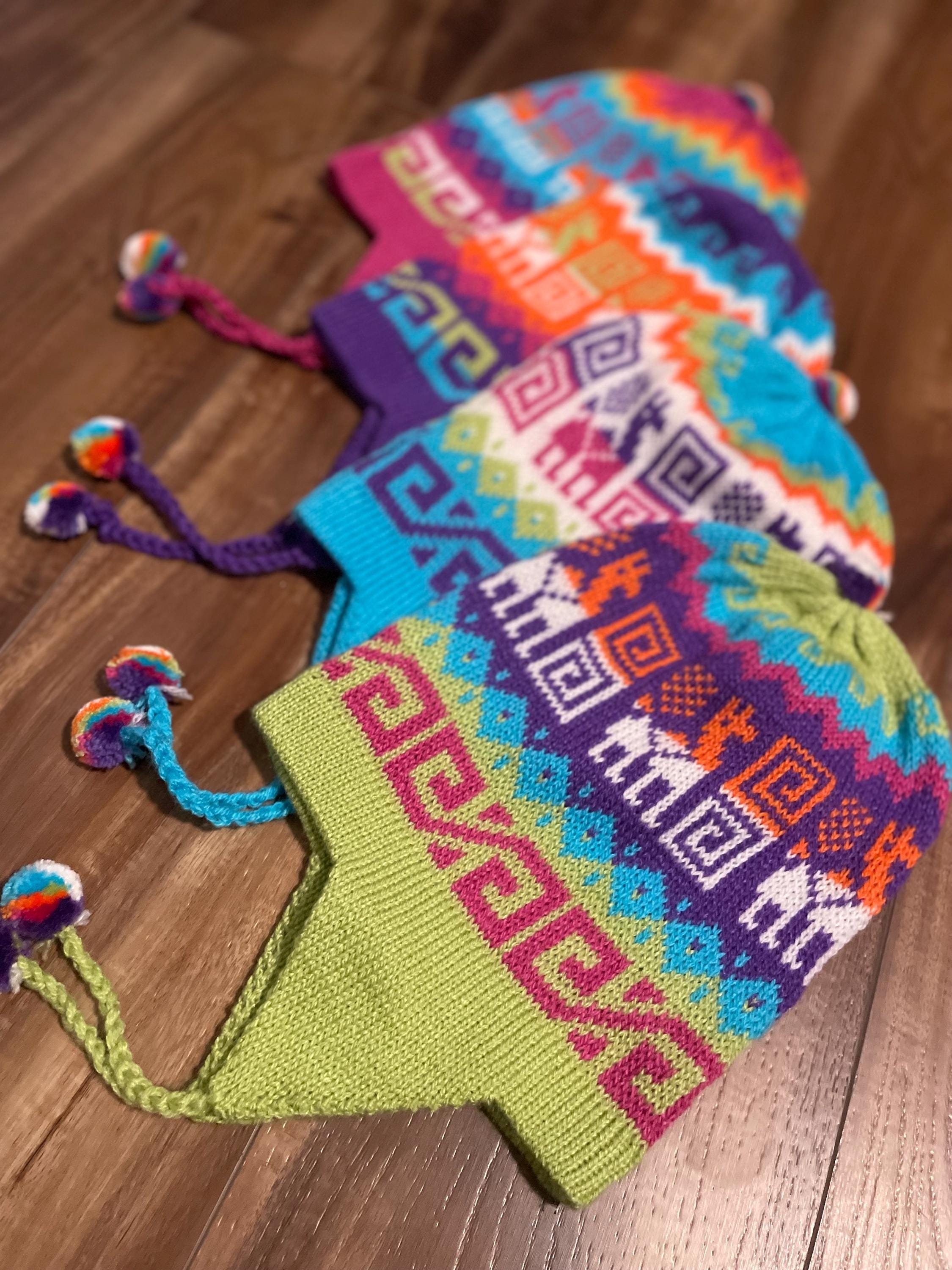 Peruvian Soul Baby Alpaca Beanie Reversible Fair Isles Multi Ribbed Knit Unisex Peruvian Soul Baby Alpaca Beanie Reversible Fair Isles Multi  main image 4