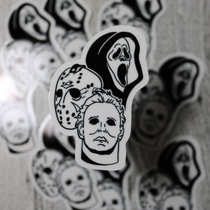 Masked horror movie stickers