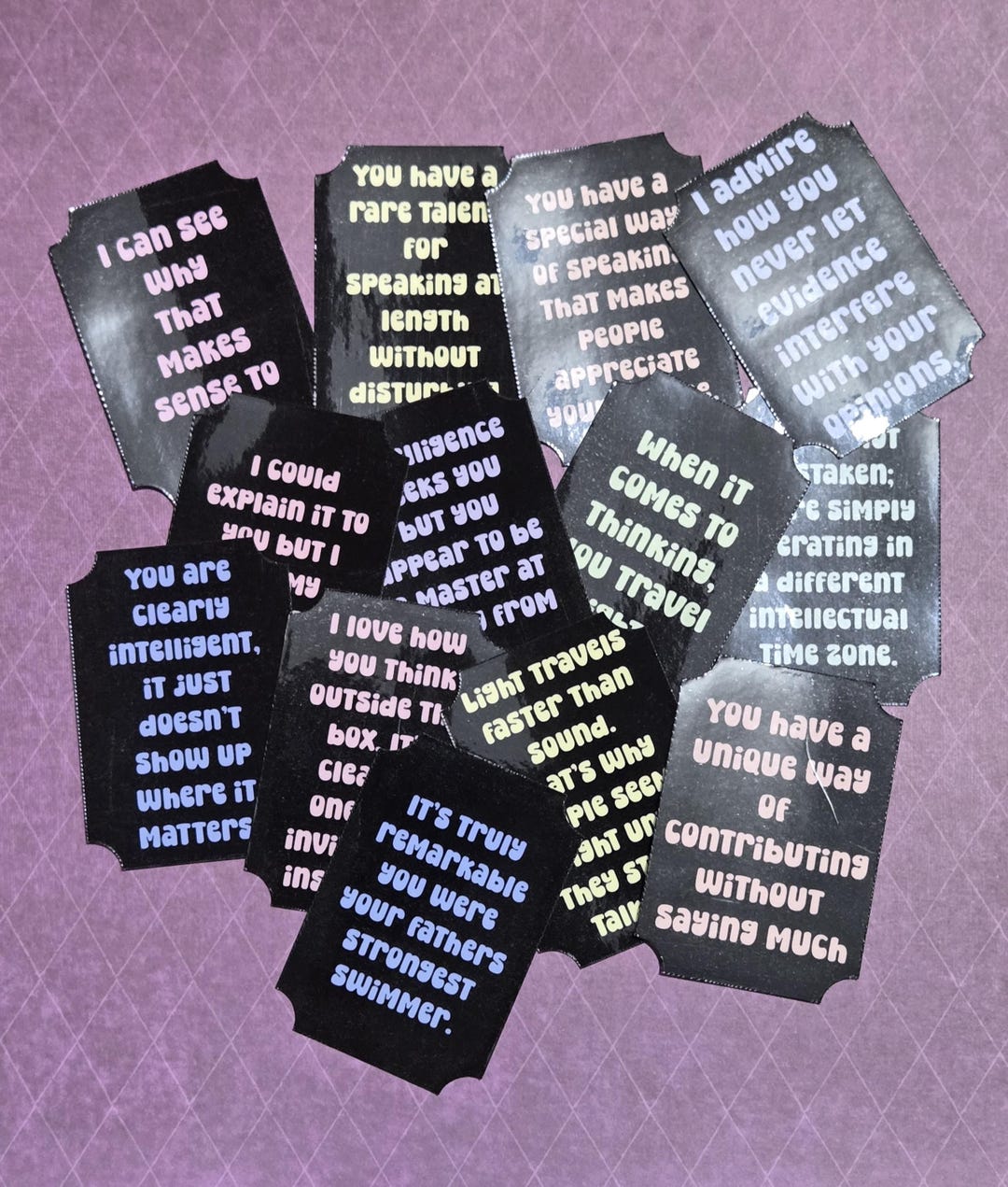 Funny Back Handed Compliment Stickers - Etsy