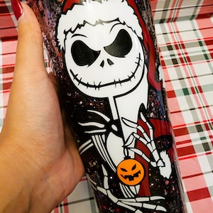 Jack Skellington Christmas Snow Globe Tumbler