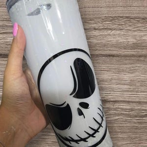 Simple Jack Skellington Snow Globe Tumbler