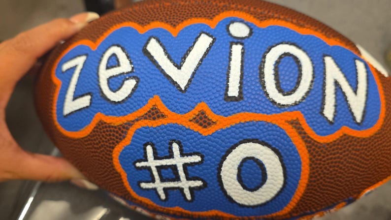 Personalized Football, Custom Team Colors & Name - Etsy