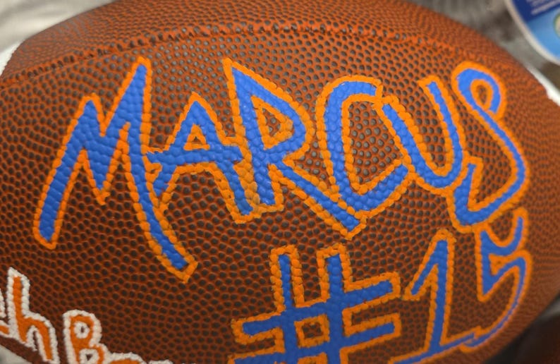 Personalized Football, Custom Team Colors & Name - Etsy
