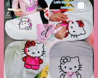 Camicia da colorare per bambini con set di pennarelli lavabili