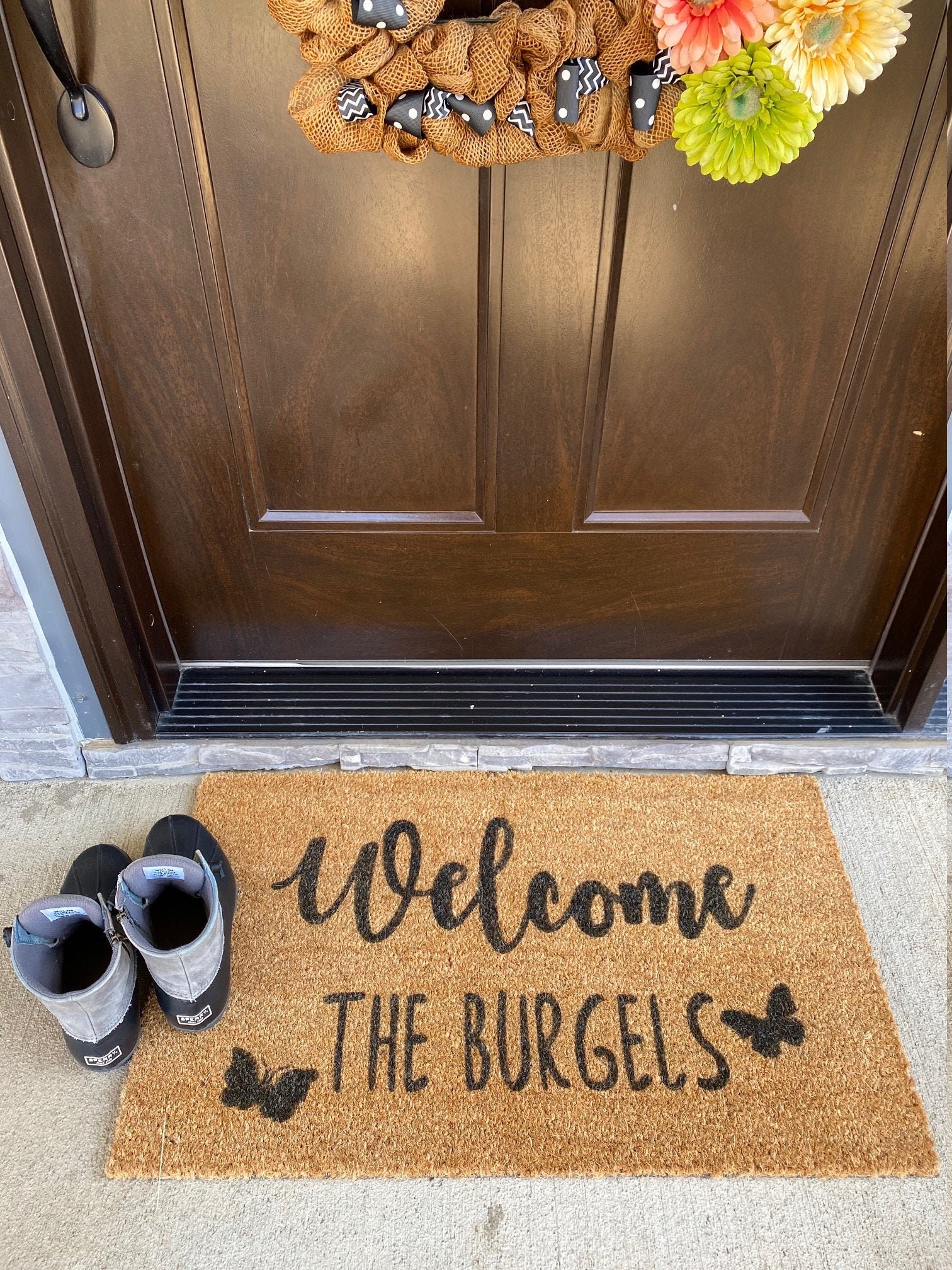 Doormat Custom Personalized Made to Order Coir Doormats Single Color