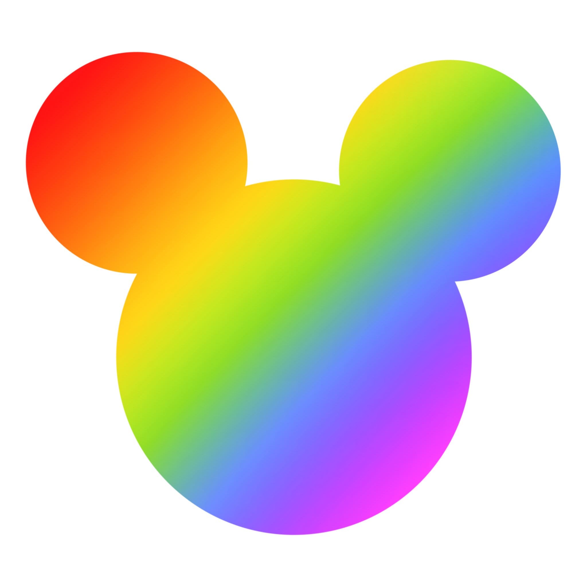 Rainbow Mickey Head - Etsy
