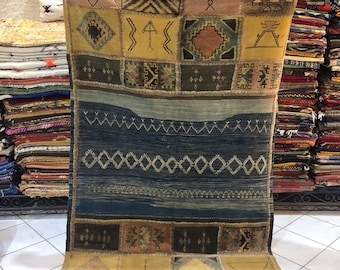 Vintage Taznakht Rug, Authentic Moroccan Rug,