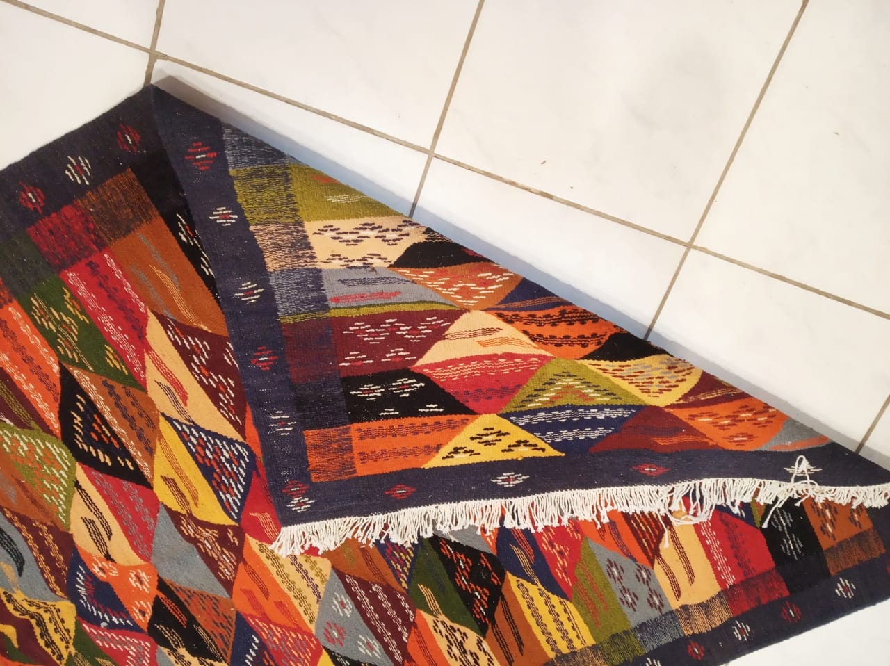 Moroccan Berber Kilim , Picasso Kilim, Handwoven Berber Rug, Home Decor