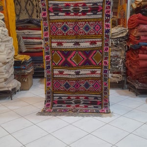 Moroccan Colorful Rug - Soft Beni Ourain Rug - Authentic Moroccan Rug- New Beni Ouarain Rug - Fine Berber Rug