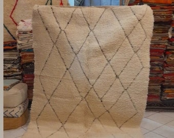 Handmade Wool Moroccan Rug: Colorful Berber Shag Rug