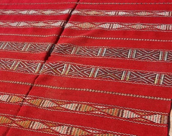 Tapete Kilim vintage marroquino-Berber Flatweaven-Tribal Kilim tapete 9,6 x 5,6 pés