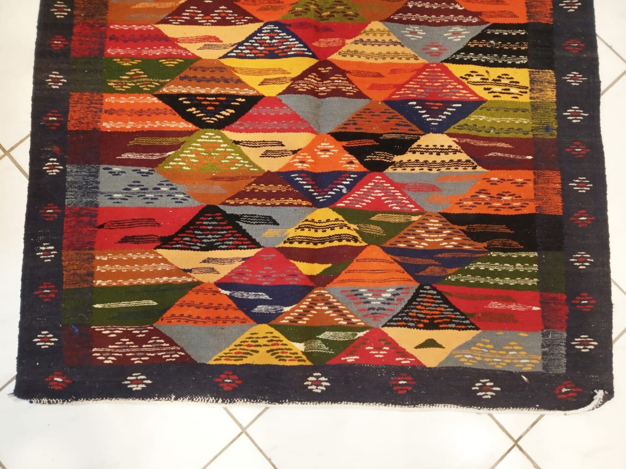 Moroccan Berber Kilim , Picasso Kilim, Handwoven Berber Rug, Home Decor