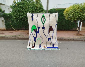 Authentic Moroccan Beni Ourain Rug Handmade Wool Carpet from the Atlas Mountains