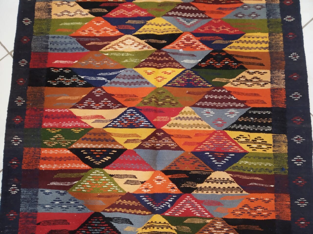 Moroccan Berber Kilim , Picasso Kilim, Handwoven Berber Rug, Home Decor