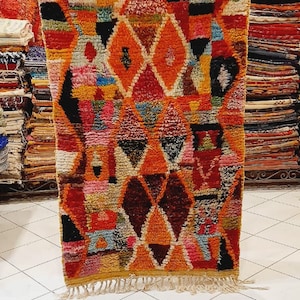 handmade rug  Moroccan colorful rug, authentic Moroccan rug, Berber rug, Genuine wool rug, handmade rug 