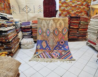 Akhnif taznakht Maroc tapis berbère authentique vintage atlas estilo montagnard marocain tradicional