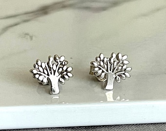 925 Silver Tree of Life Stud Earrings | Symbol of Growth and Strength