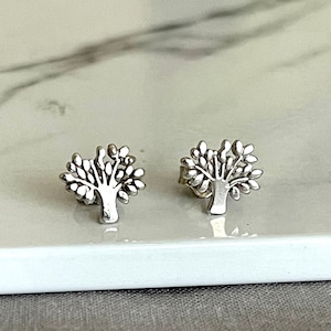 925 Silver Tree of Life Stud Earrings | Symbol of Growth and Strength Image 1