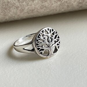 Men's Classic Sterling Silver Tree of Life Ring Timeless Design for Sophisticated Style. Crafted from 925 Silver and Available in sizes6-9 image4