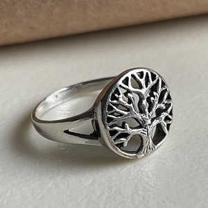 Men's Classic Sterling Silver Tree of Life Ring Timeless Design for Sophisticated Style. Crafted from 925 Silver and Available in sizes6-9 image10