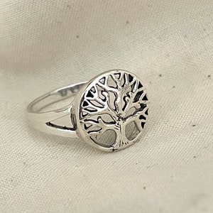 Men's Classic Sterling Silver Tree of Life Ring Timeless Design for Sophisticated Style. Crafted from 925 Silver and Available in sizes6-9 image2