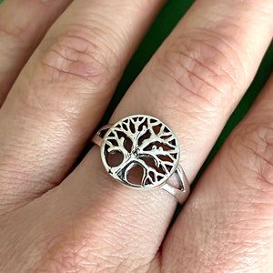 Men's Classic Sterling Silver Tree of Life Ring Timeless Design for Sophisticated Style. Crafted from 925 Silver and Available in sizes6-9 image1