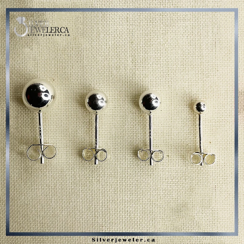 Minimalist 925 Silver Ball Studs - Subtle Elegance Image 9