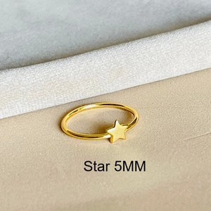 Tiny Star Ring In Sterling Silver - Silver Star Ring - Star Ring - Small Star Ring - Silver Star Size:5 Us 6 US 7 US 8 US Image 6