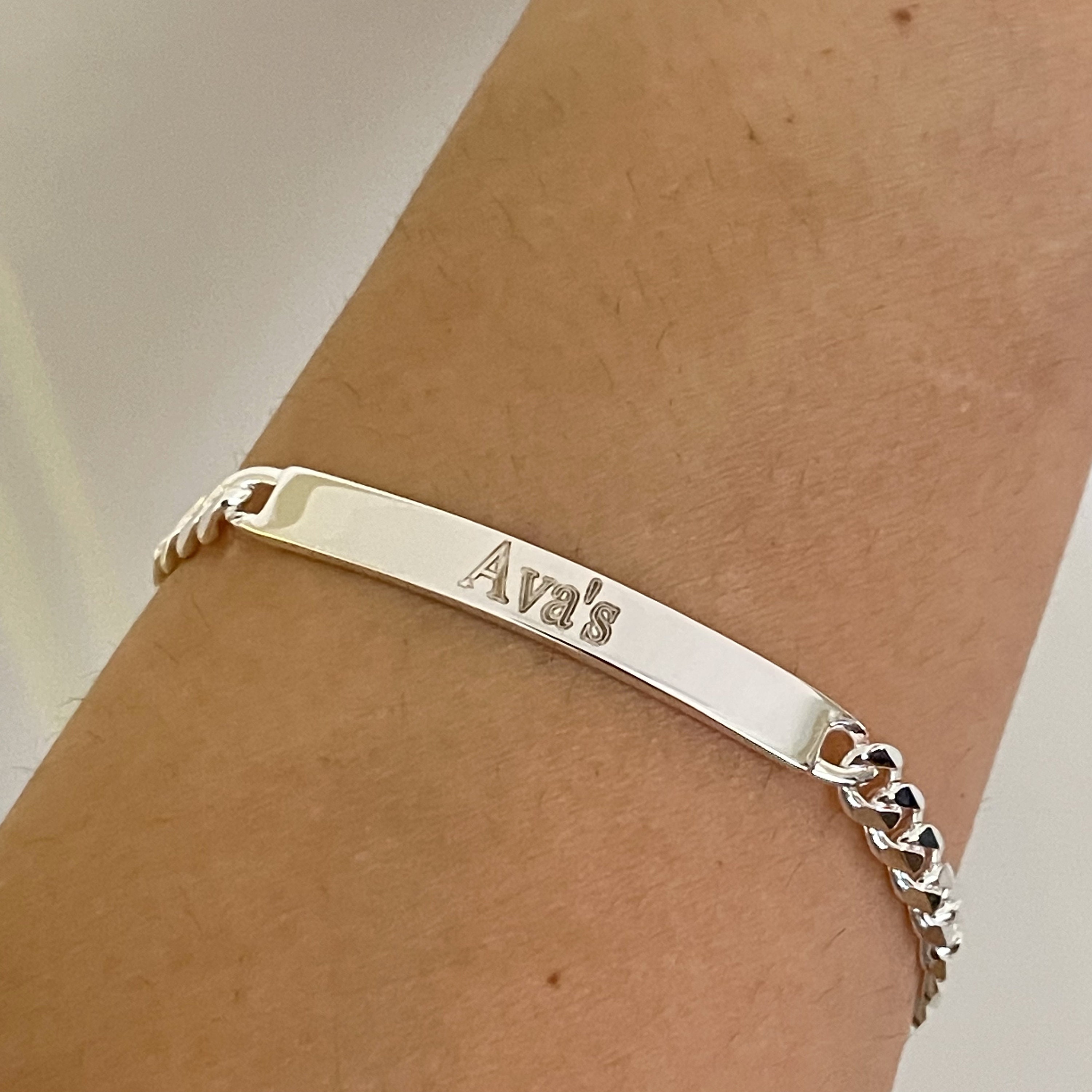 Personalised silver shop bracelets