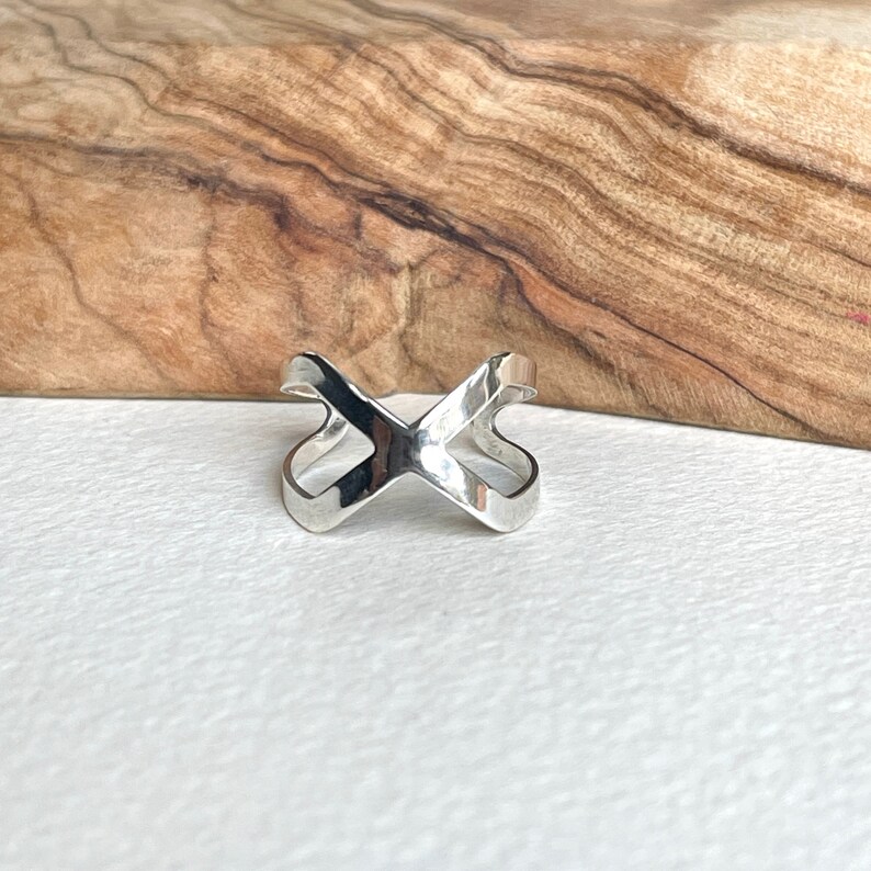 Sterling Silver Infinity Ring, Open Midi Ring, Promise Ring Image 4
