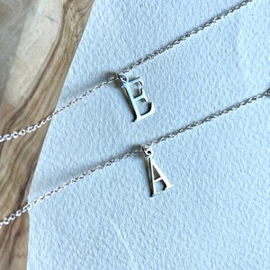 Sterling Silver Initial Anklet, Customized Letter B Image 5