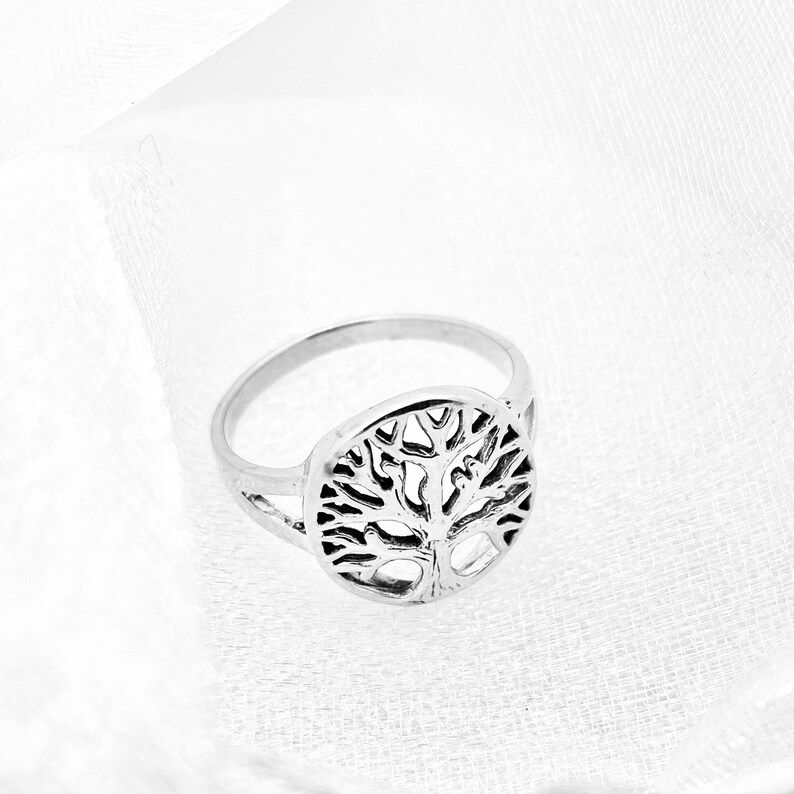 Men's Classic Sterling Silver Tree of Life Ring Timeless Design for Sophisticated Style. Crafted from 925 Silver and Available in sizes6-9 image9