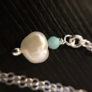 Freshwater Pearl With Sterling Silver Chain, Durable, Gift, Free Shipping image 8